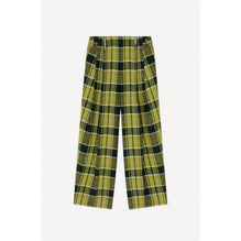 Men Checks Zoot Suit Pleated Pant - Grass Green
