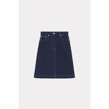 Women Rinse Blue Knee-Lentgh Skirt - Rinse Blue Denim