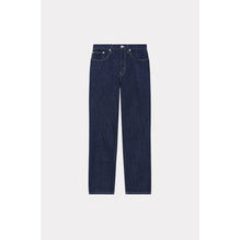 Women Blue Asagao Cropped Straight - Rinse Blue Denim