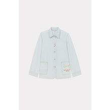 Women Bleach Workwear Jacket - Bleached Blue Denim