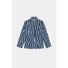 Women Dazzle Stripe Workwear Jacket - Rinse Blue Denim