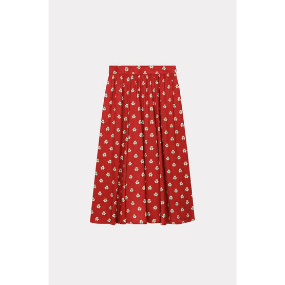 Women Kenzo Teddy Flower Midi Skirt - Cherry