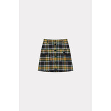 Women Checks Mini Skirt - Dark Khaki