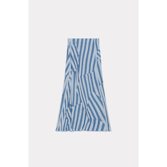 Women Kenzo Dazzle Stripe Midi Skirt - Cyan