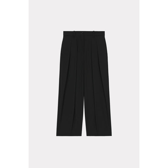 Women Solid Carrot Pants - Black