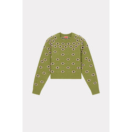 Women Popcorn Fairisle Jumper - Green