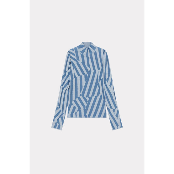 Women Kenzo Dazzle Stripe Jumper - Cyan