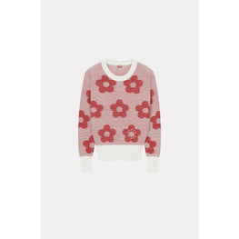 Women Flower Jacquard Jumper - Off White