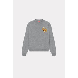 Women Kenzo Kingyo Crest Jumper - Pearl Grey