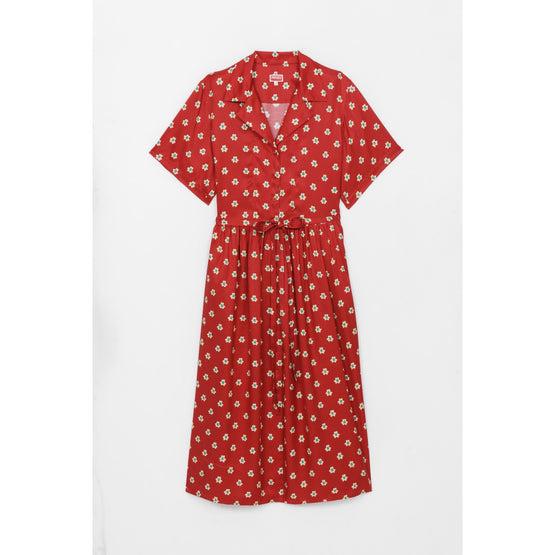 Women Kenzo Teddy Flower Long Dress - Cherry