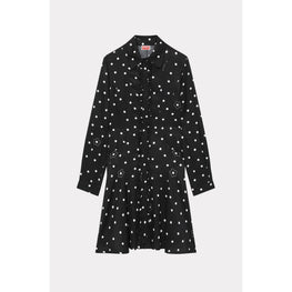 Women Kenzo Flower Spot Short Dress - Black