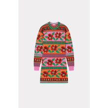 Women Fairisle Lurex Dress - Cherry