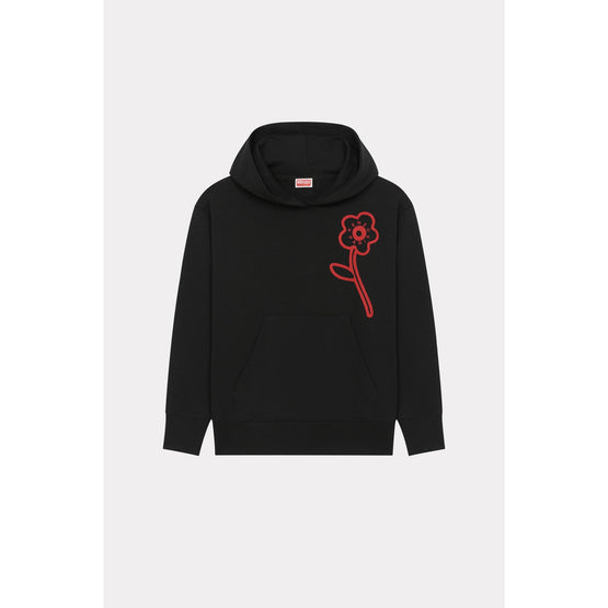 Women Graphic Oversized Hoodie - Black