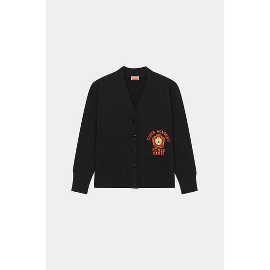 Women Graphic Molleton Cardigan - Black