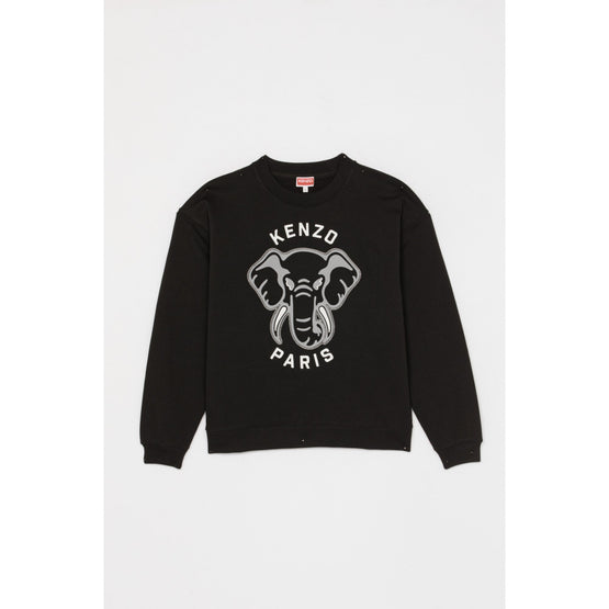 Women Ken Zo Regular Fit Sweatshirt - Black