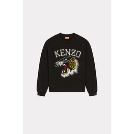 Women Tiger Varsity Regular Sweatshi - Black