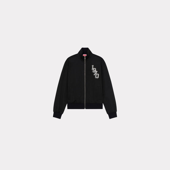 Women Tiger Varsity Tracksuit Jacket - Black