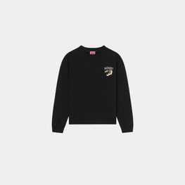 Women Tiger Varsity Regular Sweat - Black