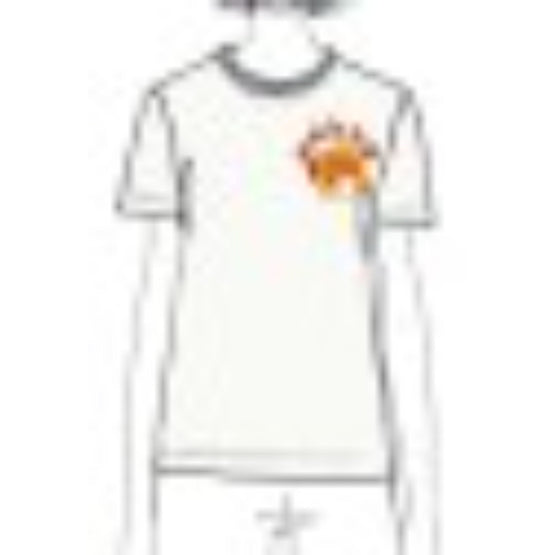 Women Crest Gold Fish Loose T-Shirt - Off White