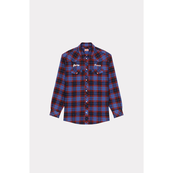 Men Rue Vivienne 1970 Western Sh - Royal Blue