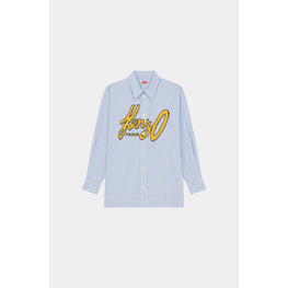 Men Kenzo Archive Logo Ov Shirt - Sky Blue