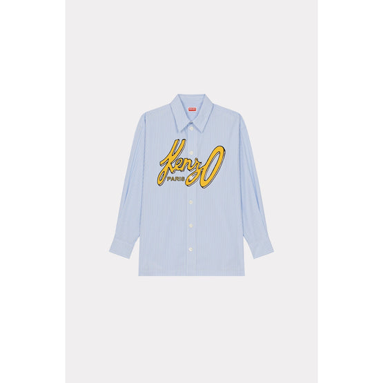 Men Kenzo Archive Logo Ov Shirt - Sky Blue