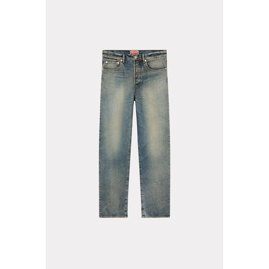 Men Stone Bleach Asagao Straight J - Stone Bl Dirty Blue Denim