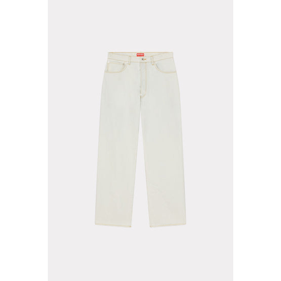 Men Bleached Suisen Relax Jeans - Bleached Blue Denim