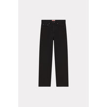 Men Cropped Asagao Straight Jeans - Rinse Black Denim