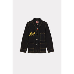 Men Kenzo Archive Logo Workwear Jk - Rinse Black Denim