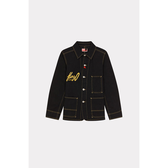 Men Kenzo Archive Logo Workwear Jk - Rinse Black Denim