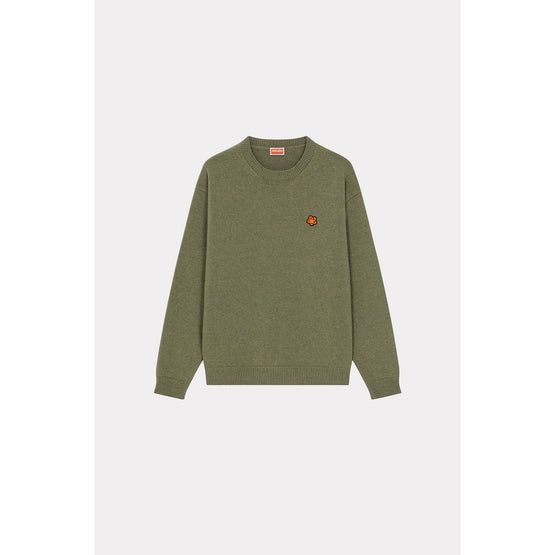 Men Boke Flower Crest Jumper - Sage Green