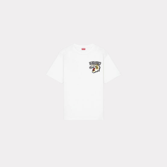 Men Tiger Varsity Classic Tee - Off White