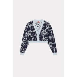 Women Kenzo Flower Camo Cardigan - Midnight Blue