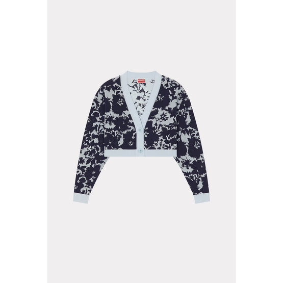 Women Kenzo Flower Camo Cardigan - Midnight Blue
