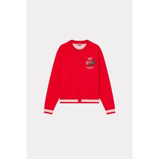 Women Cny Crew Cardigan - Cherry