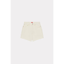 Women Solid Shorts - Stone Bleached White Denim