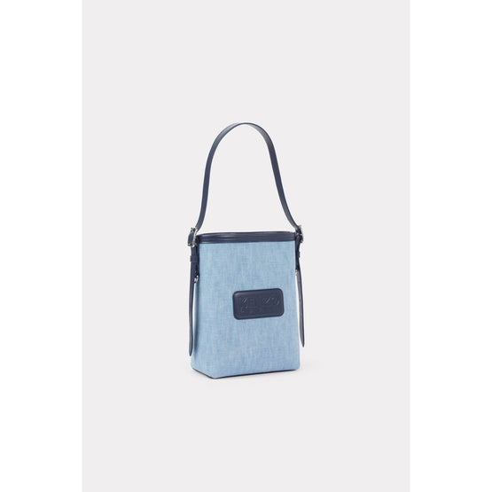Women Bucket Bag - Stone Bleached Blue Denim