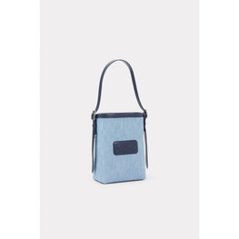 Women Bucket Bag - Stone Bleached Blue Denim