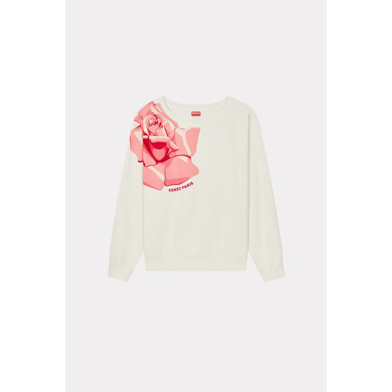 Women Kenzo Rose Batwing Sweatshirt - Off White