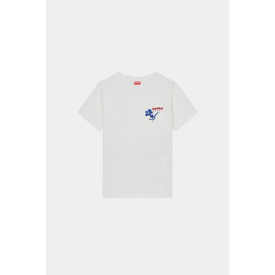 Women Drawn Flowers Classic Tee - Off White