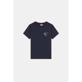 Women Drawn Flowers Classic Tee - Midnight Blue