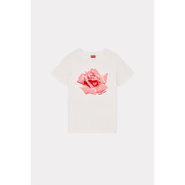 Women Kenzo Rose Classic T-Shirt - Off White