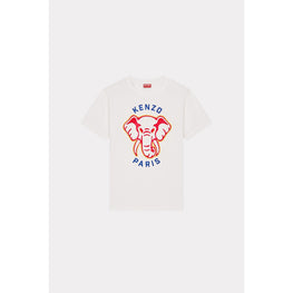 Women Kenzo Elephant Loose T-Shirt - Off White