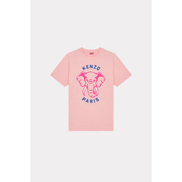 Women Kenzo Elephant Loose T-Shirt - Faded Pink