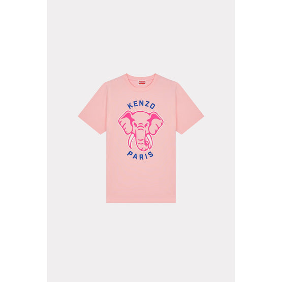 Women Kenzo Elephant Loose T-Shirt - Faded Pink