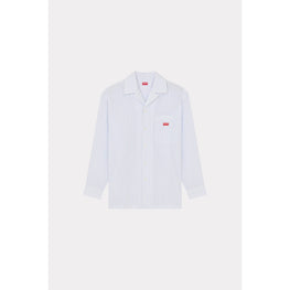 Men Stripe Oversize Ls Hawaiian Sh - Light Blue