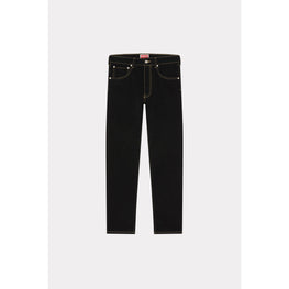 Men Drawn Varsity Bara Slim Fit J - Rinse Black Denim