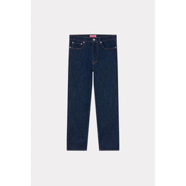Men Cny Crop Asagao Straight Fit J - Rinse Blue Denim