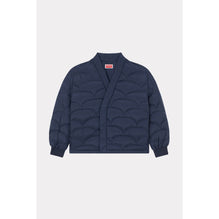Men Seigaiha Kimono Light Down Jkt - Midnight Blue